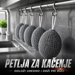 Set 5 magičnih žica za ribanje tvrdokornih masnoća - za zagorele šerpe, tiganje i rešetke