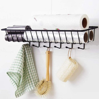 Iron storage rack - Polica sa 6 kukica