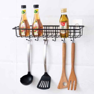 Iron storage rack - Polica sa 6 kukica