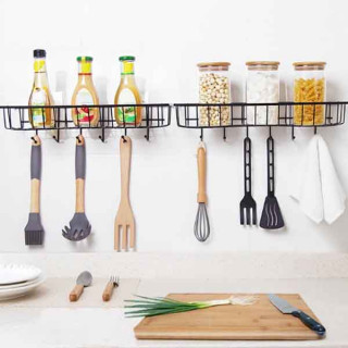 Iron storage rack - Polica sa 6 kukica