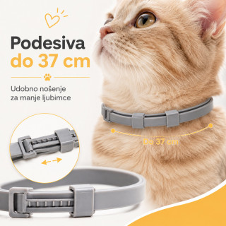 Vodootporna ogrlica protiv buva za mačke i male pse do 37 cm