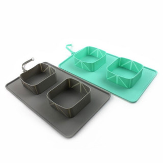 Folding pet dog bowl - dupla silikonska posuda za pse i mačke