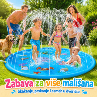 Dečija vodena prostirka sa prskalicama – plitki bazen za dvorišnu zabavu