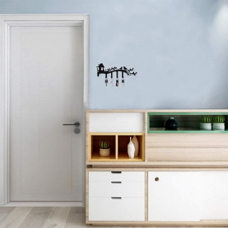 Key house - Metalni zidni stalak sa dve ptičice