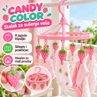 Candy color - Stalak za sušenje veša u dizajnu jagoda