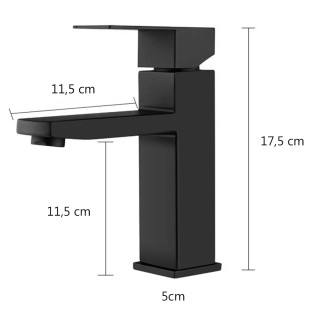 Elegantna crna slavina - baterija za lavabo
