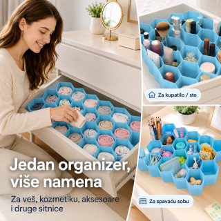 Organizer za fioke u obliku saća – za čarape, veš i sitnice