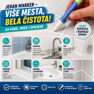 Magičan marker za fuge - Neka fuge opet budu kao nove!