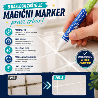 Magičan marker za fuge - Neka fuge opet budu kao nove!