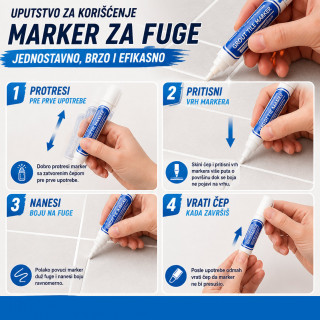 Magičan marker za fuge - Neka fuge opet budu kao nove!