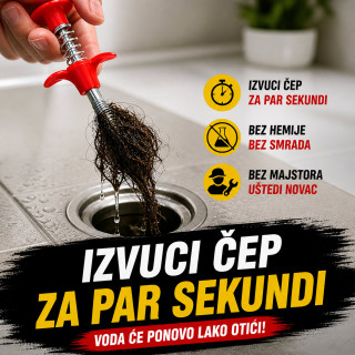 Alat za otčepljivanje odvoda za 10 sekundi i to bez hemije