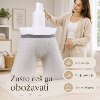 Brzi sušač odeće za fen – 2u1 kalup za majice i pantalone