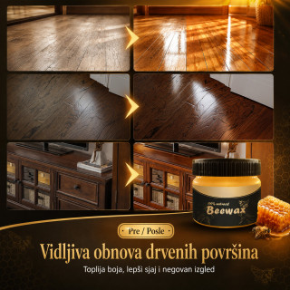 BEEWAX pčelinji vosak za drvo – obnova, sjaj i zaštita nameštaja