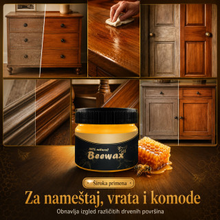 BEEWAX pčelinji vosak za drvo – obnova, sjaj i zaštita nameštaja