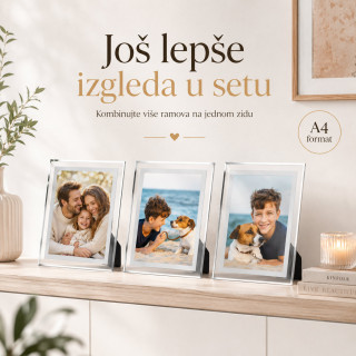 A4 stakleni ram za slike, diplome i postere 21 x 29,7 cm