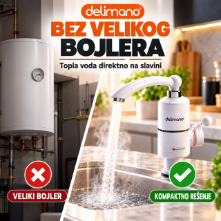Delimano slavina sa instant grejačem – topla voda bez bojlera
