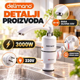 Delimano slavina sa instant grejačem – topla voda bez bojlera