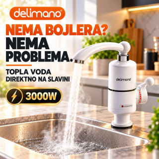 Delimano slavina sa instant grejačem – topla voda bez bojlera