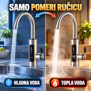 RY-019 INOX slavina sa protočnim bojlerom 3000W i digitalnim prikazom temperature