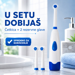 ProWhite električna četkica za lakše pranje zuba + 2 nastavka
