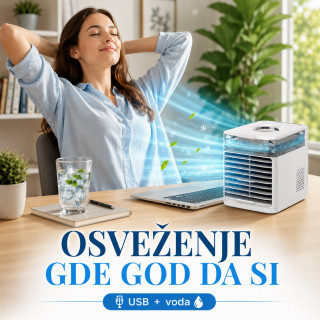 Mini prenosiva klima za osveženje – rashladi svoj kutak za par trenutaka