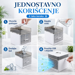 Mini prenosiva klima za osveženje – rashladi svoj kutak za par trenutaka