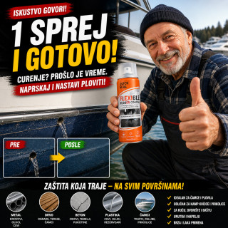 Quick seal tečna guma u spreju - Vodootporna zaštita bez majstora