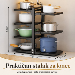 VERTIKO Pot Stand - podesivi stalak za tiganje i šerpe