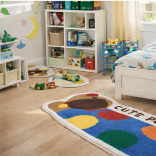 Blue Puppy rug - Slatki tepih u obliku šarene kuce