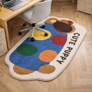 Blue Puppy rug - Slatki tepih u obliku šarene kuce