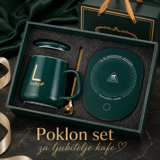 Smart Coffee Set - Električni grejač za kafu sa šoljom – smart podloga za toplu kafu i čaj