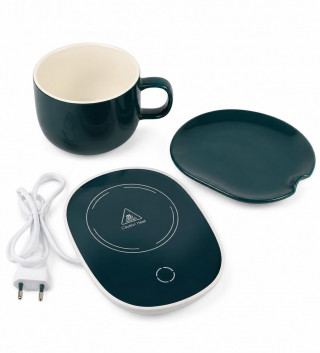 Smart Coffee Set - Električni grejač za kafu sa šoljom – smart podloga za toplu kafu i čaj