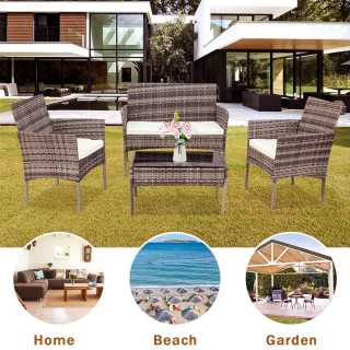 Baštenska garnitura - Alberto Beige Wood