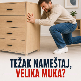 Set sa točkićima za lakše pomeranje nameštaja – PODIGNI, POSTAVI, POMERI