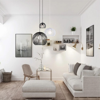 Cage Black – moderna metalna visilica u obliku polulopte