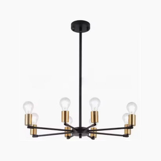 Orbit 6 – crno-zlatni plafonski luster sa šest svetlosnih tačaka