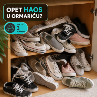 Set od 3 organizatora za obuću – Duplo više mesta u ormariću