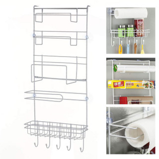 Fridge Side Shelf - 6u1 vakum držac sa kukicama koji se montira na frižider