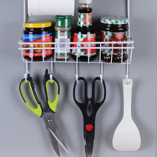 Fridge Side Shelf - 6u1 vakum držac sa kukicama koji se montira na frižider