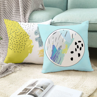 White Pattern Pillow - beli dekorativni jastuk 