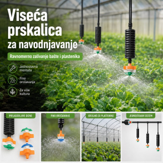 Viseća prskalica za navodnjavanje i orošavanje biljaka – za baštu, plastenik i dvorište