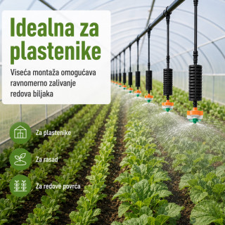 Viseća prskalica za navodnjavanje i orošavanje biljaka – za baštu, plastenik i dvorište
