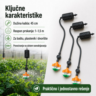 Viseća prskalica za navodnjavanje i orošavanje biljaka – za baštu, plastenik i dvorište