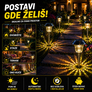 Solarna Lampa sa jakim zracima – Osvetlite dvorište bez struje