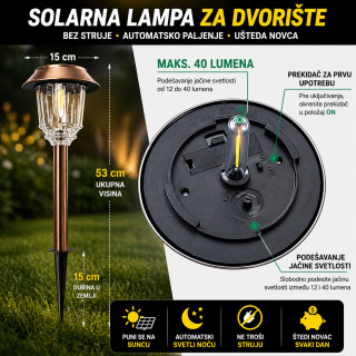 Solarna Lampa sa jakim zracima – Osvetlite dvorište bez struje