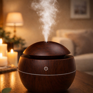 Wood Aura Mist difuzer - osveživač vazduha sa LED svetlom