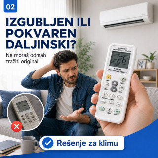 Univerzalni daljinski upravljač za klima uređaje – zamena za izgubljen ili pokvaren daljinski