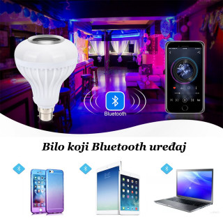 Smart bluetooth sijalica zvučnik + daljinski