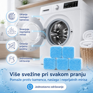 Set od 5 tableta za dubinsko čišćenje veš mašine
