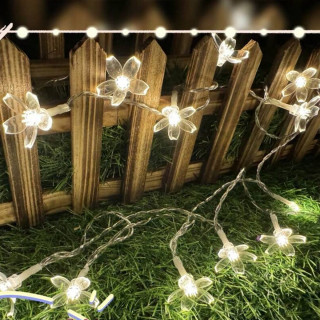 Floral solar lights – Prolećne cvetne LED lampice 6,5m